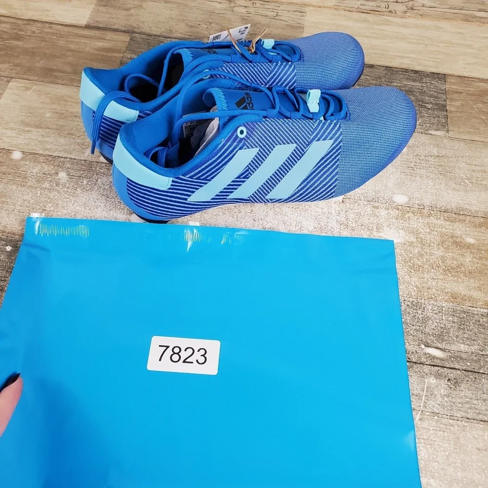 Adidas The Road Mens Cycling Shoes Sz 7‎ Athletic Blue Rush Lace Up Sneakers